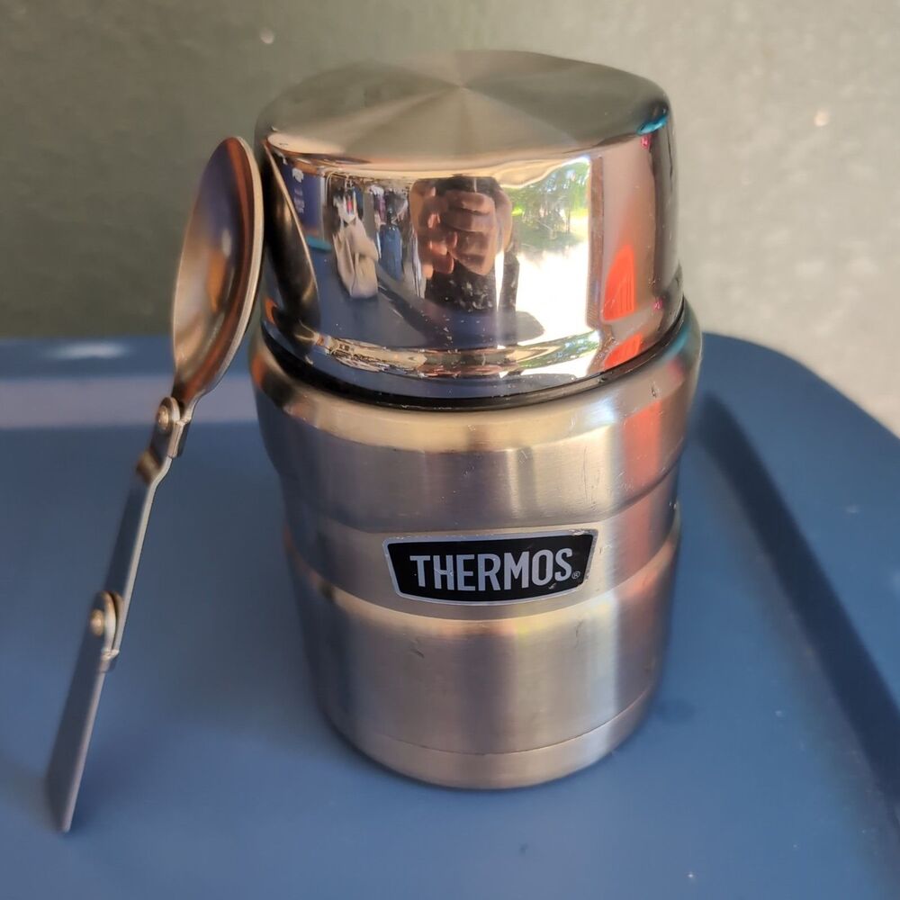 Thermos™ 16oz STAINLESS KING™ 6” Food Jar Vacuum Insulated & Spoon Hammertone